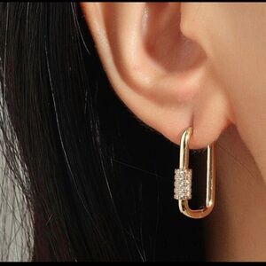 SUGARFIX by BaubleBar Crystal Charm Huggie Hoop Earrings - Gold